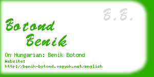 botond benik business card
